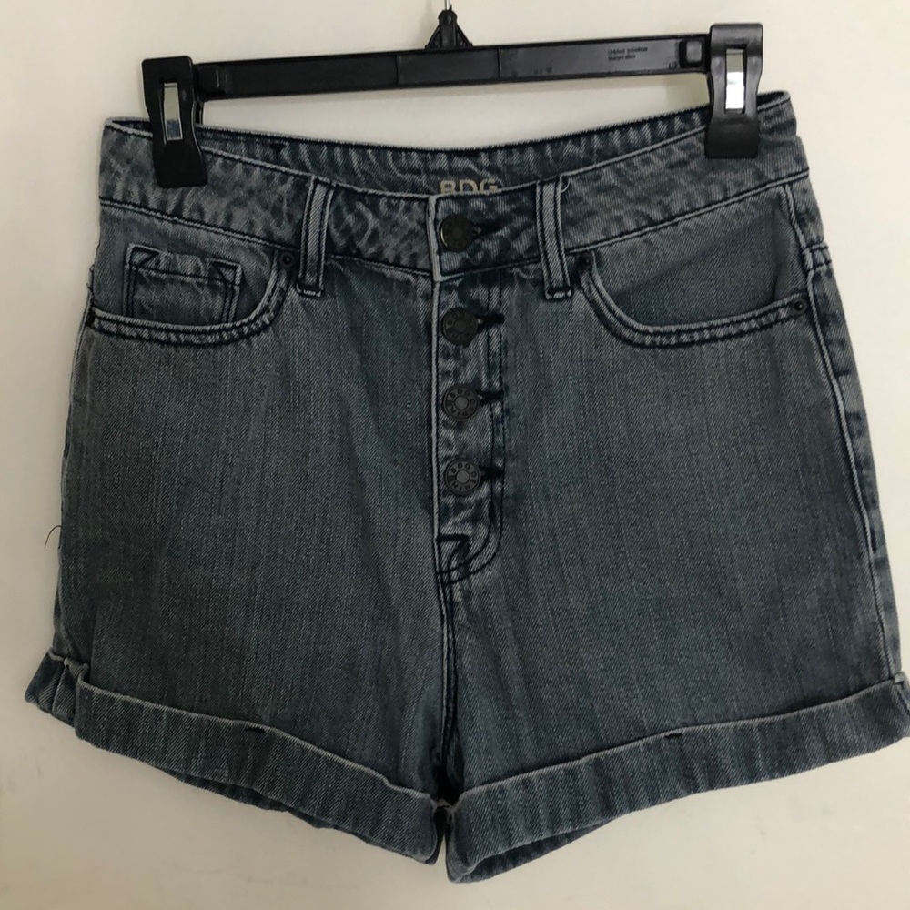 Dark Grey Denim BDG Super High Rise Foxy shorts